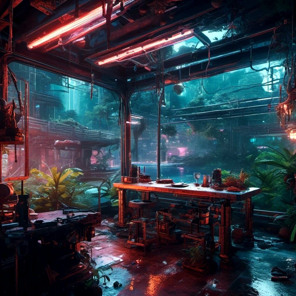 Cyberpunk interior