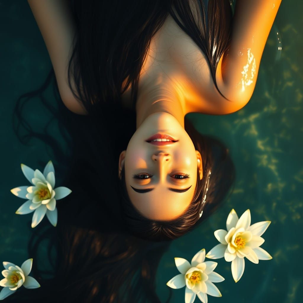 Ethereal Goddess in Serene Water