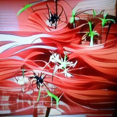 Anime Style Red Spider Lilies Illustration