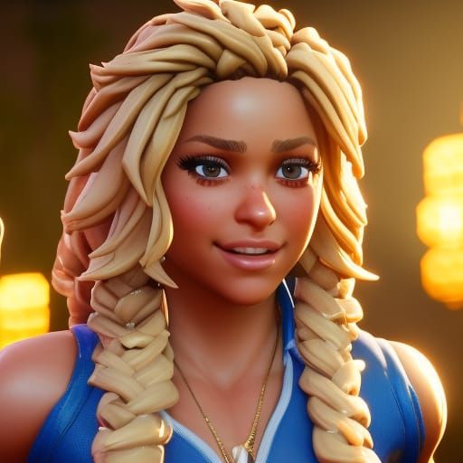 Shakira as Fortnite Skin: Digital Art