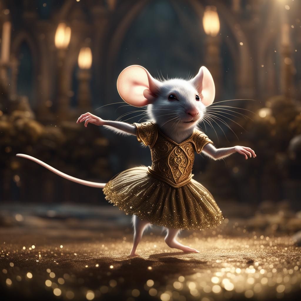 Mice Ballerina Dance in Glittery Fantasy Style