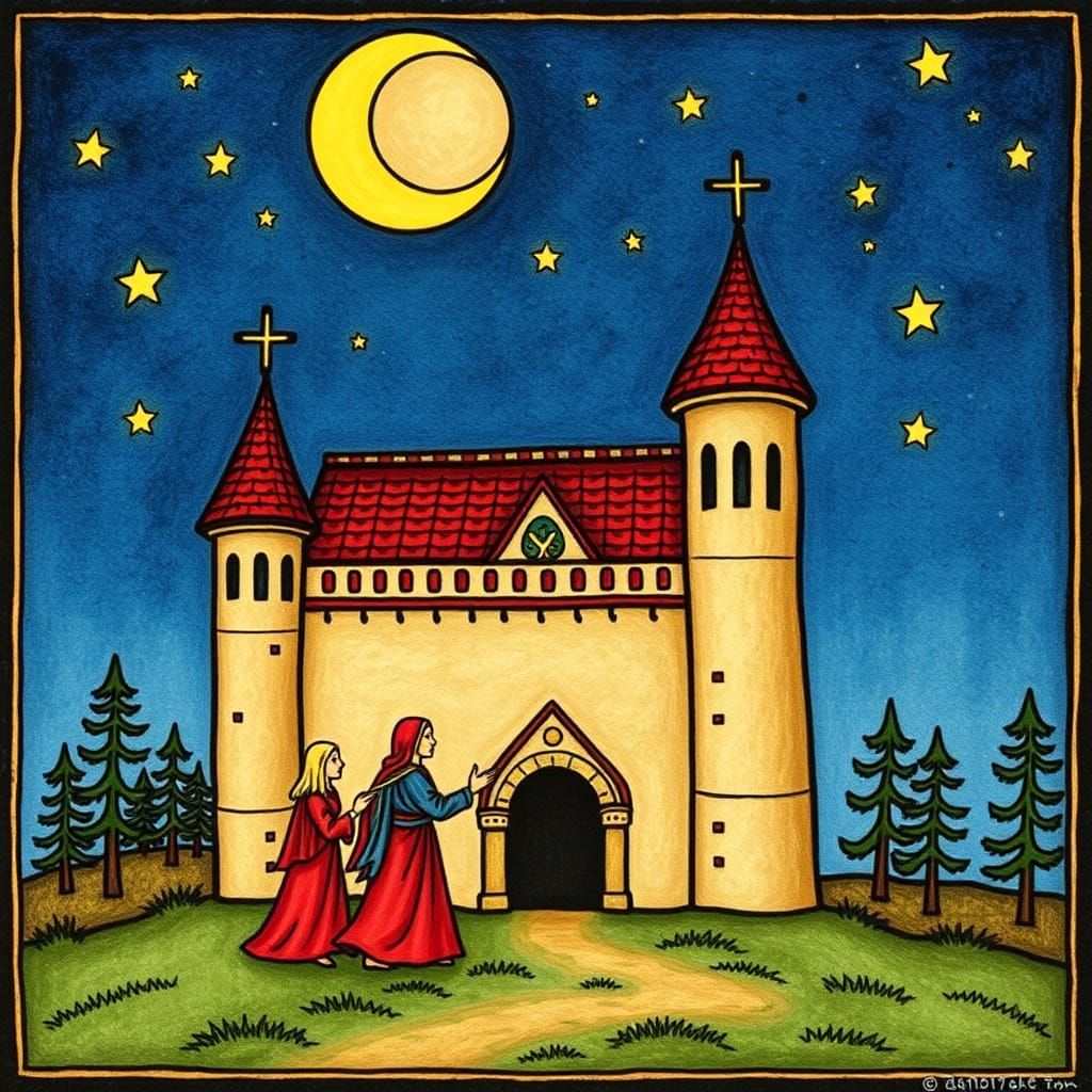 Illuminated Manuscript Style AI Artwork