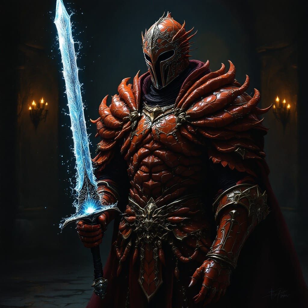 Gothic Knight in Crustacean Shell Armor