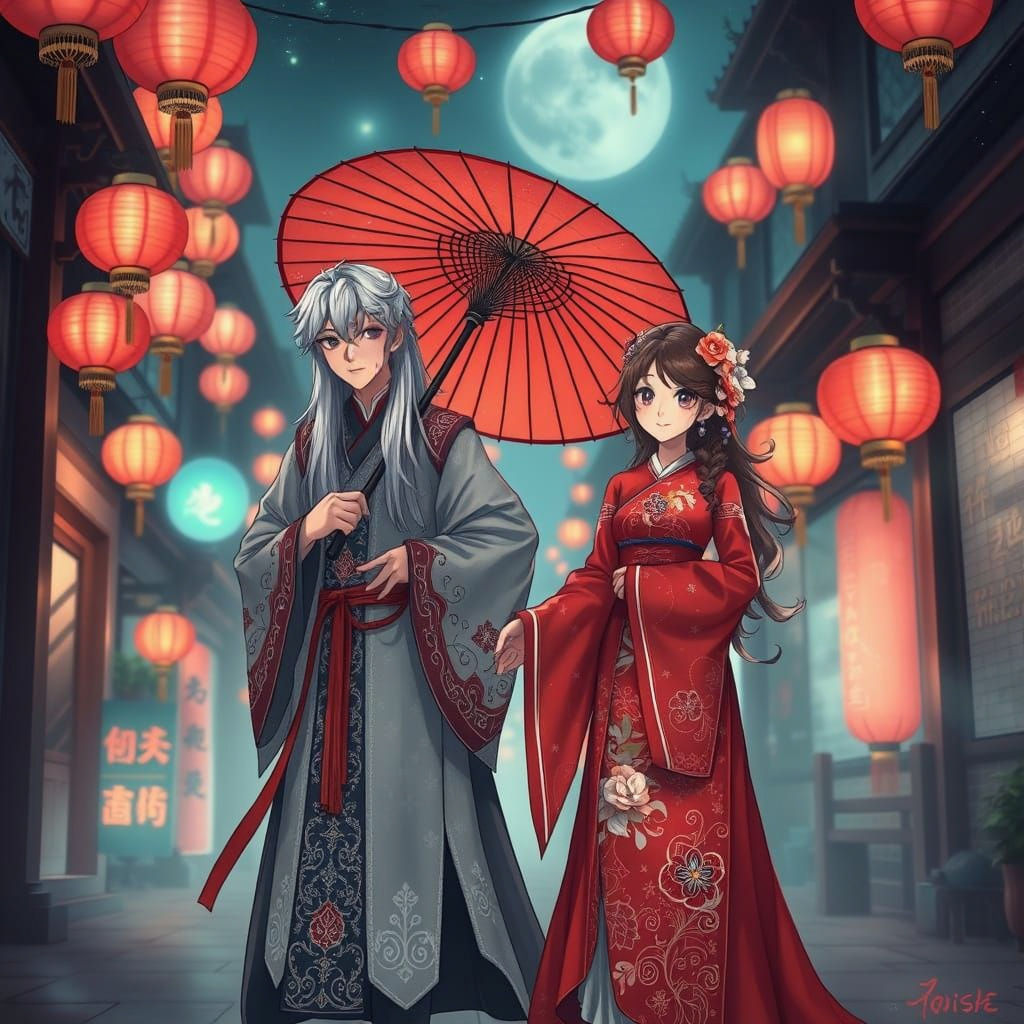 Demon Lord and Flower Fairy in Ghost City