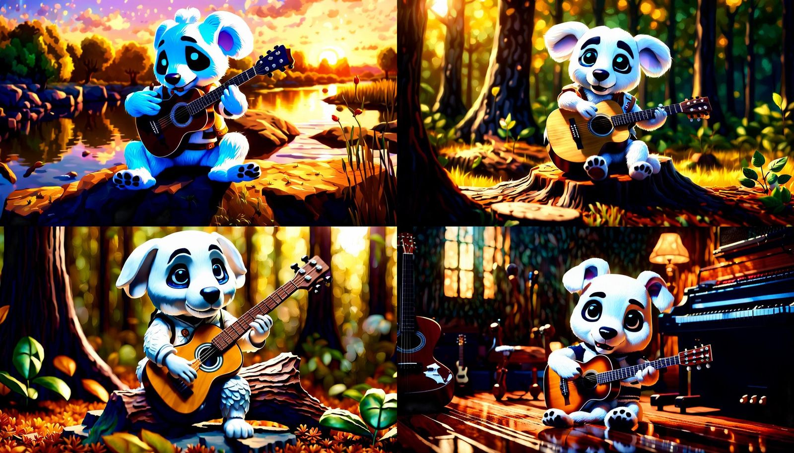 Hyperrealistic K.K. Slider from Animal Crossing