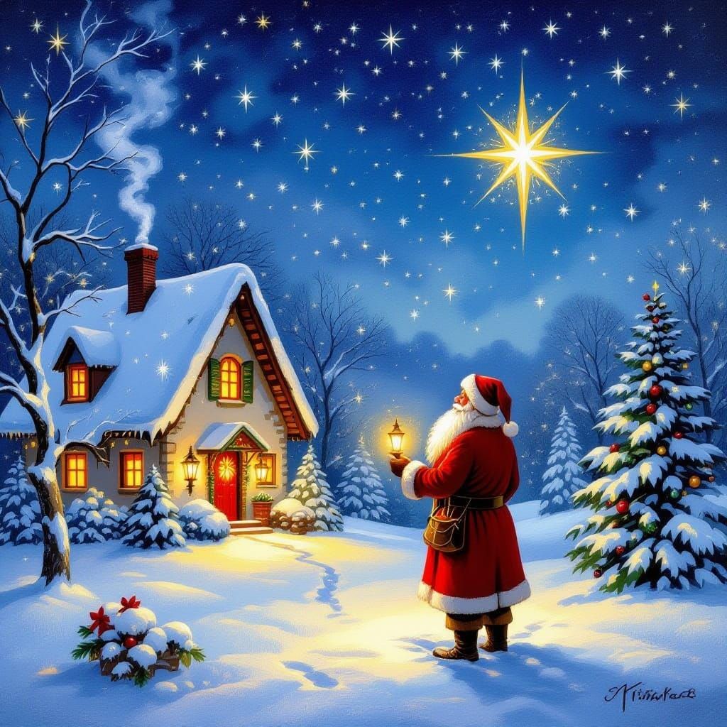 Man Creates Radiant Christmas Miracle Amidst Snowy Magic