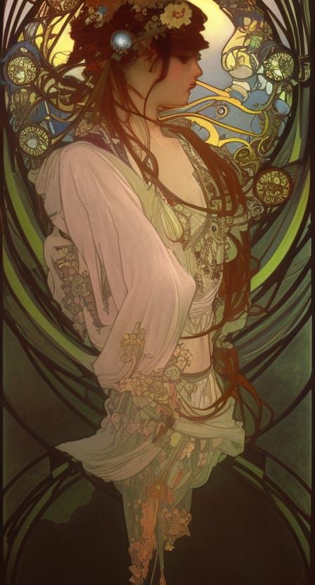 Dreamcatcher Art Nouveau Dark Fantasy Masterpiece