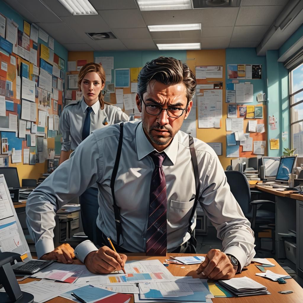 Hyperrealistic Job Provider Office Concept Art