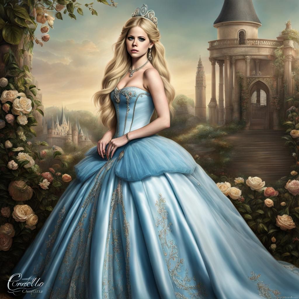 Hyperrealistic Cinderella Full Body Portrait