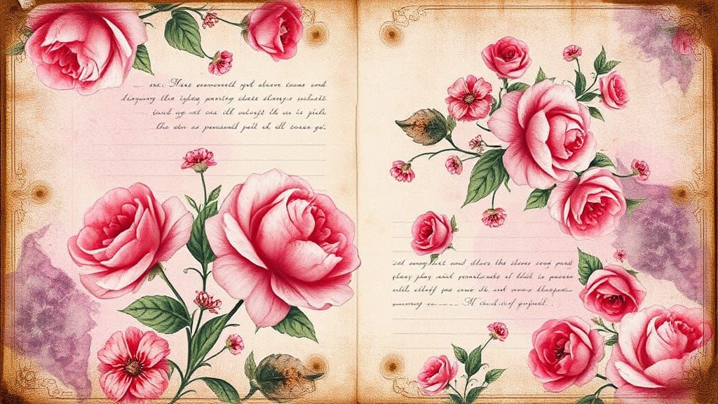 Romantic Floral Abode in Whimsical Vintage Style