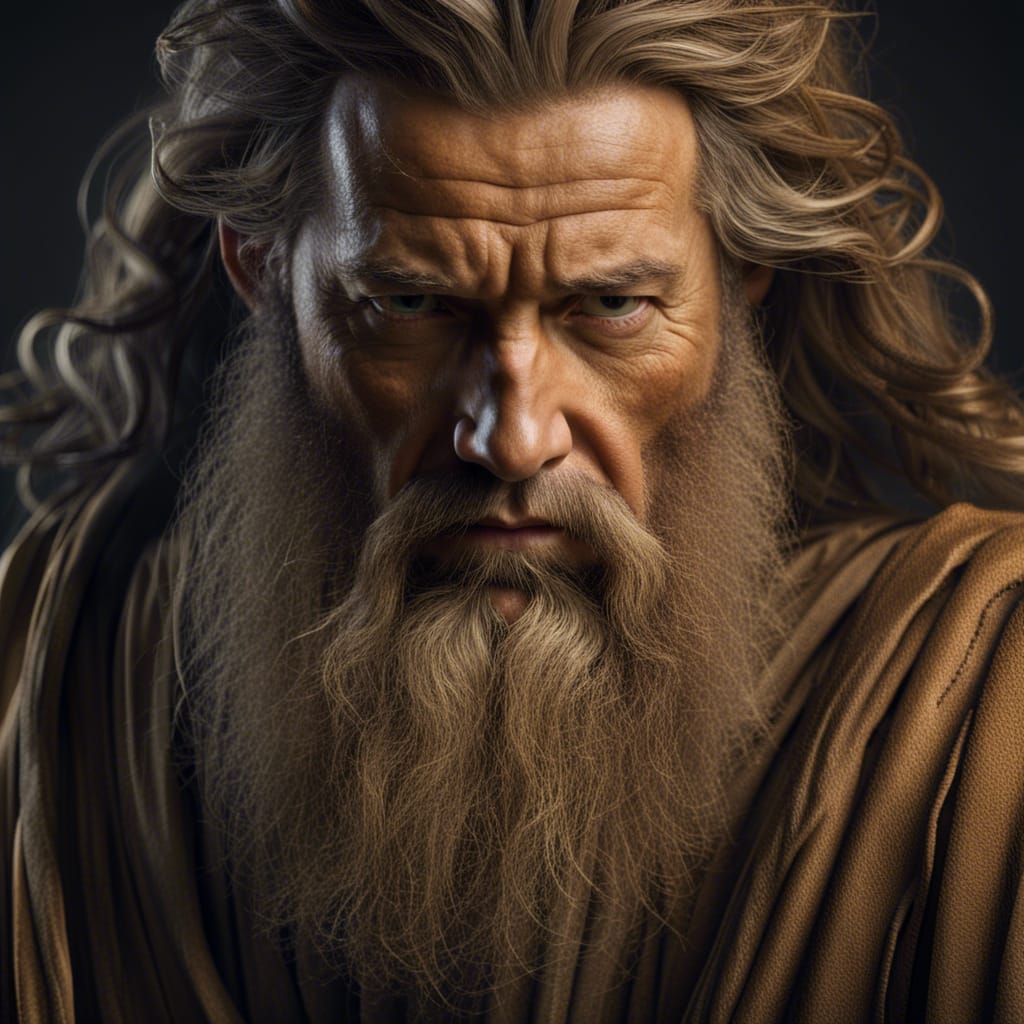 Moses' Face in Detailed Matte Painting