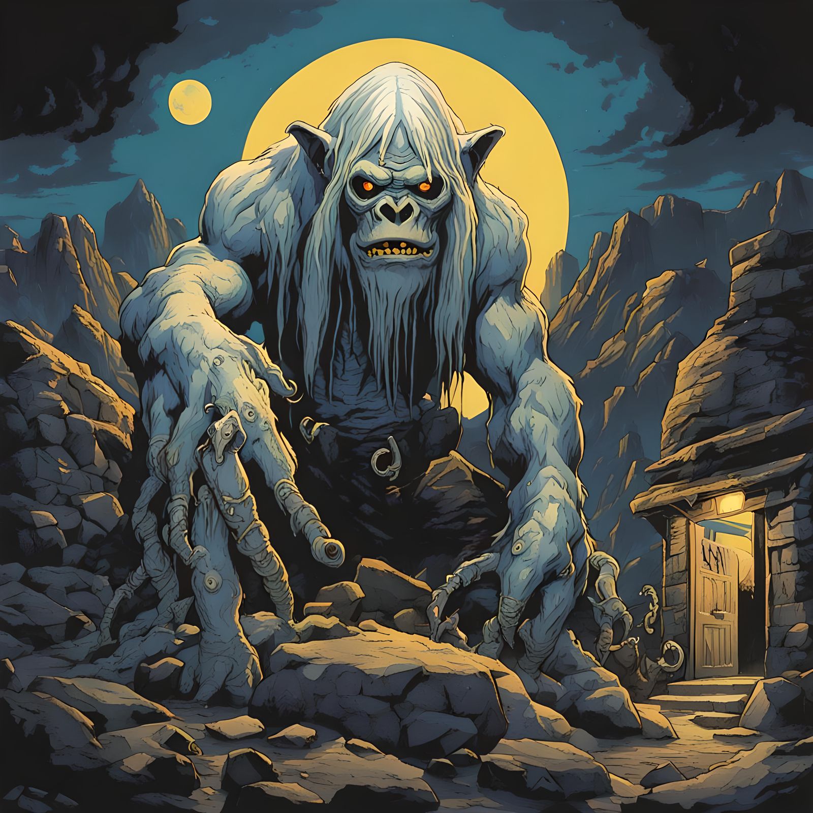 AI Generated Image of a Morlock