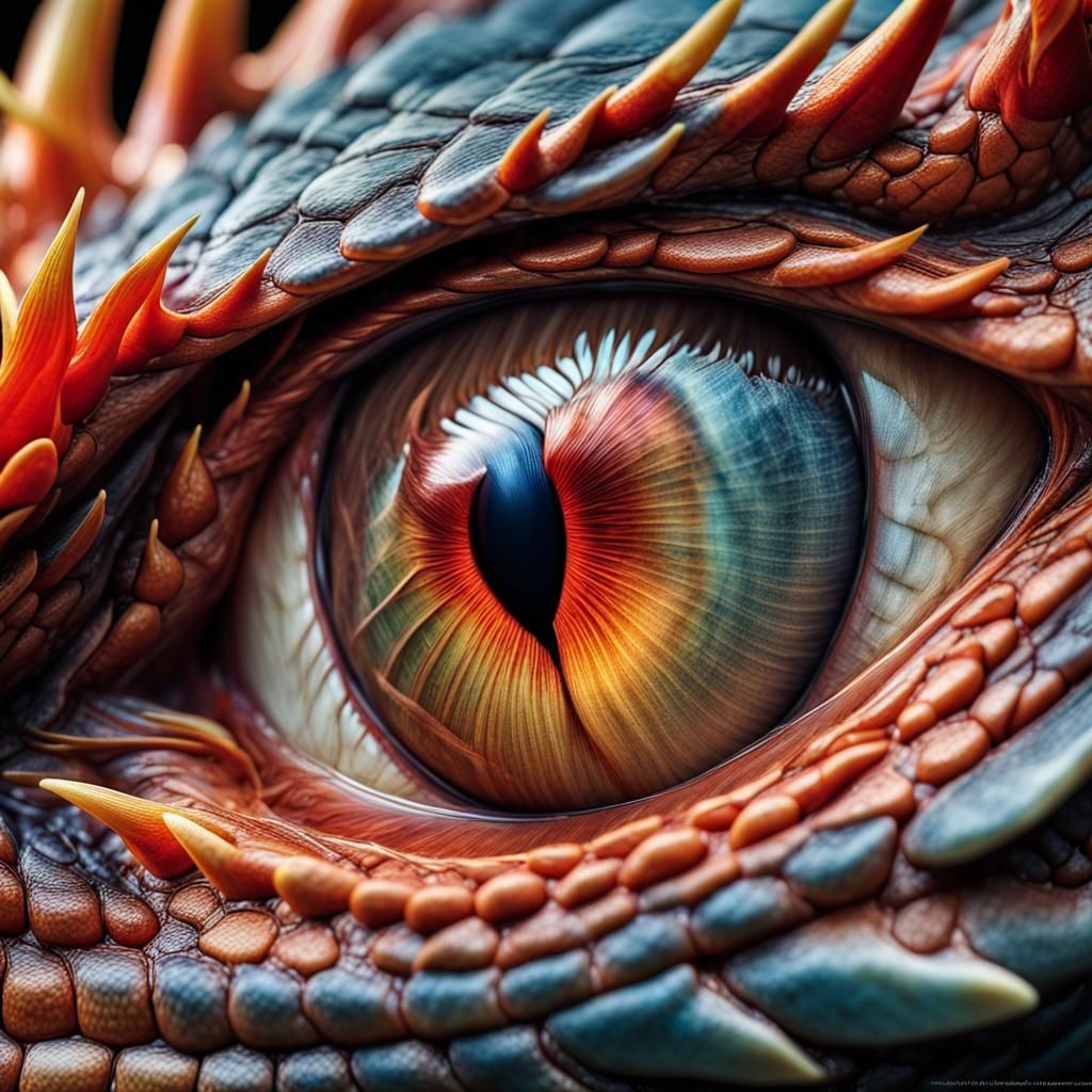 Dragon's Eye: Hyper-Realistic Close-Up Photograph