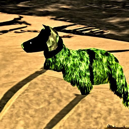 Second Life Avatar: Azimutt, a Dog with Direction