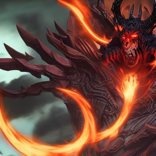 Fiery Devil Transformation in Cinematic Film Still