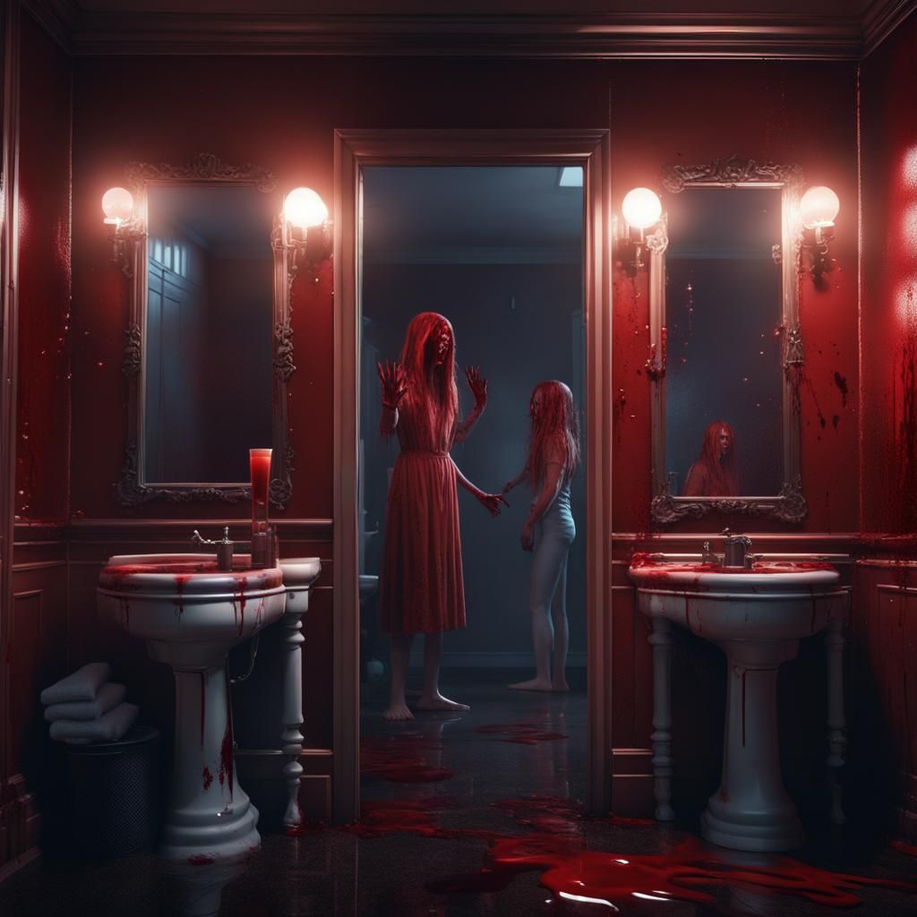 Scary Bloody Mary Appears to Teenagers