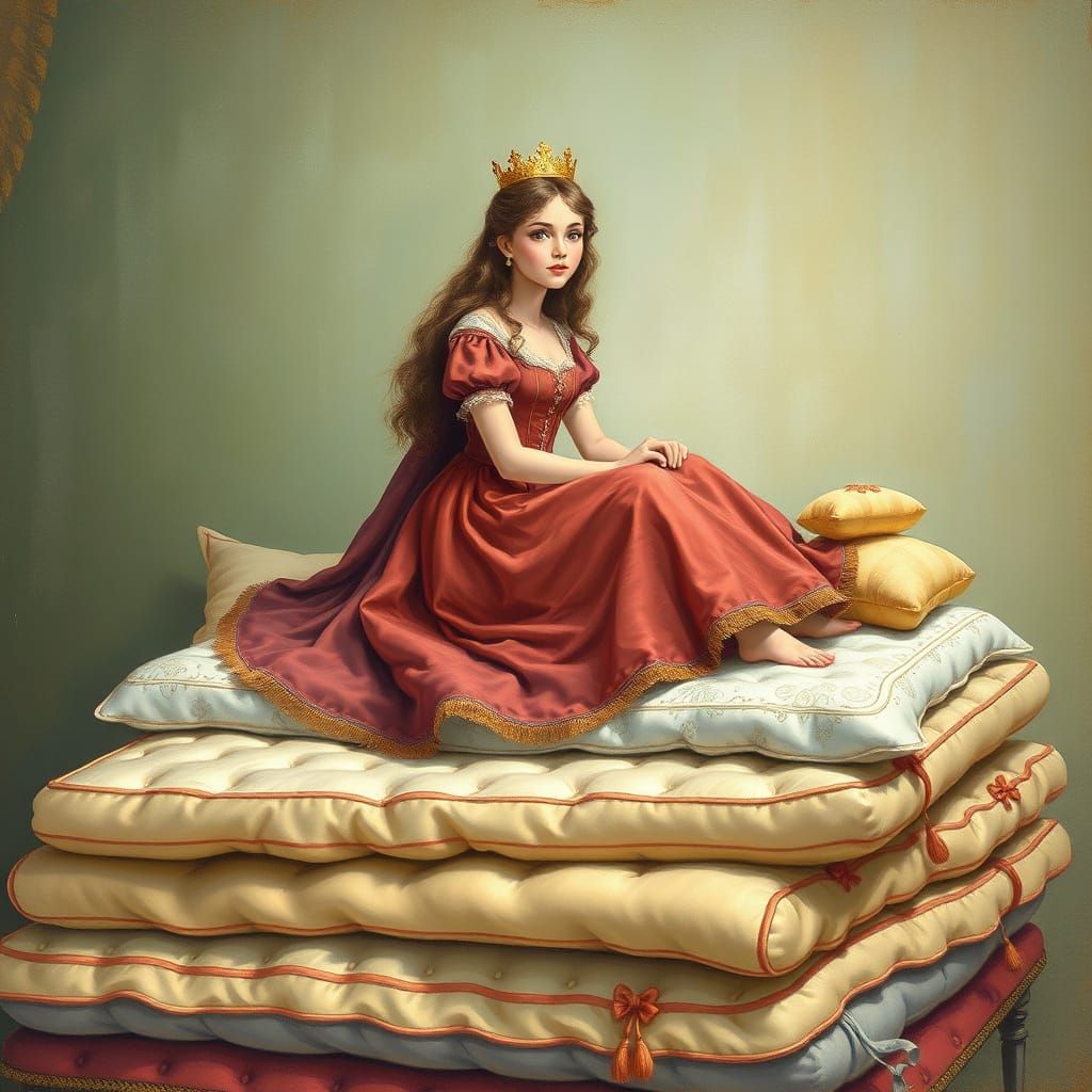 A Royal Test: French Princess Sits atop Mattresses in Whimsi...