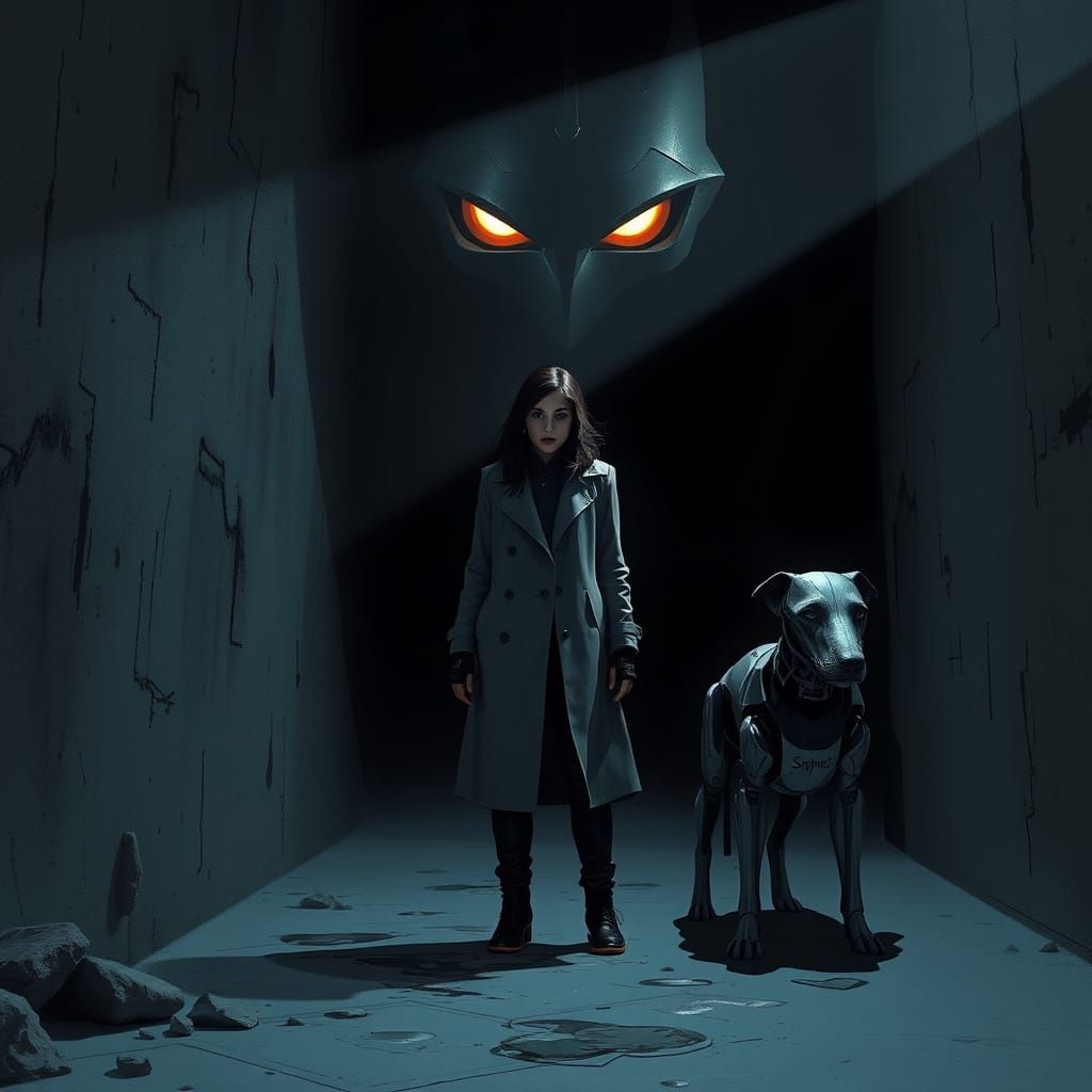 Megan Trapped in Dark, Claustrophobic Dystopia with Cyberpun...