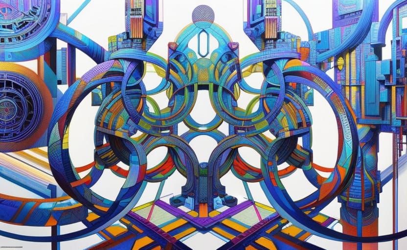 Abstract geometric fantasy psy-art 29jun23