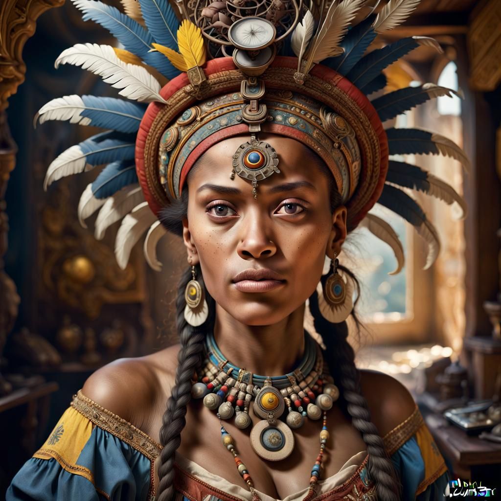 Enchantress Portrait in National Geographic Style