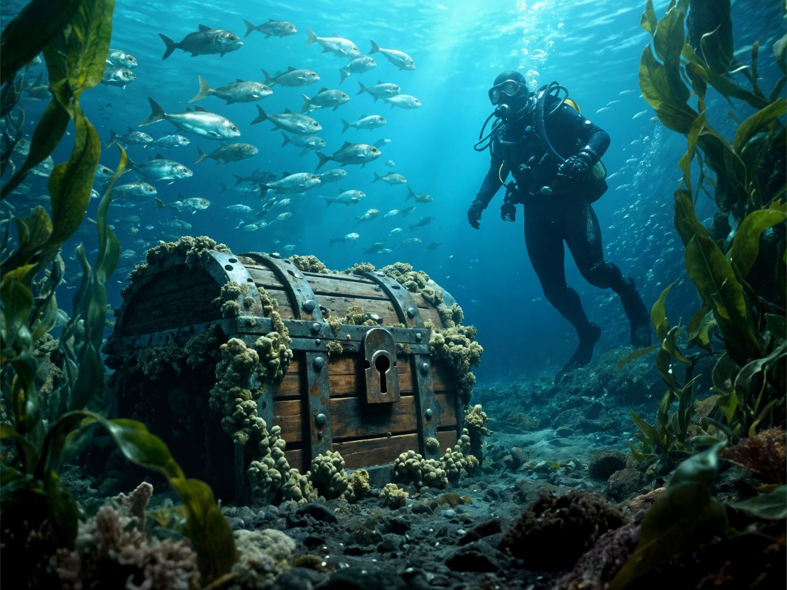 Barnacle-Encrusted Treasure Chest Concept Art