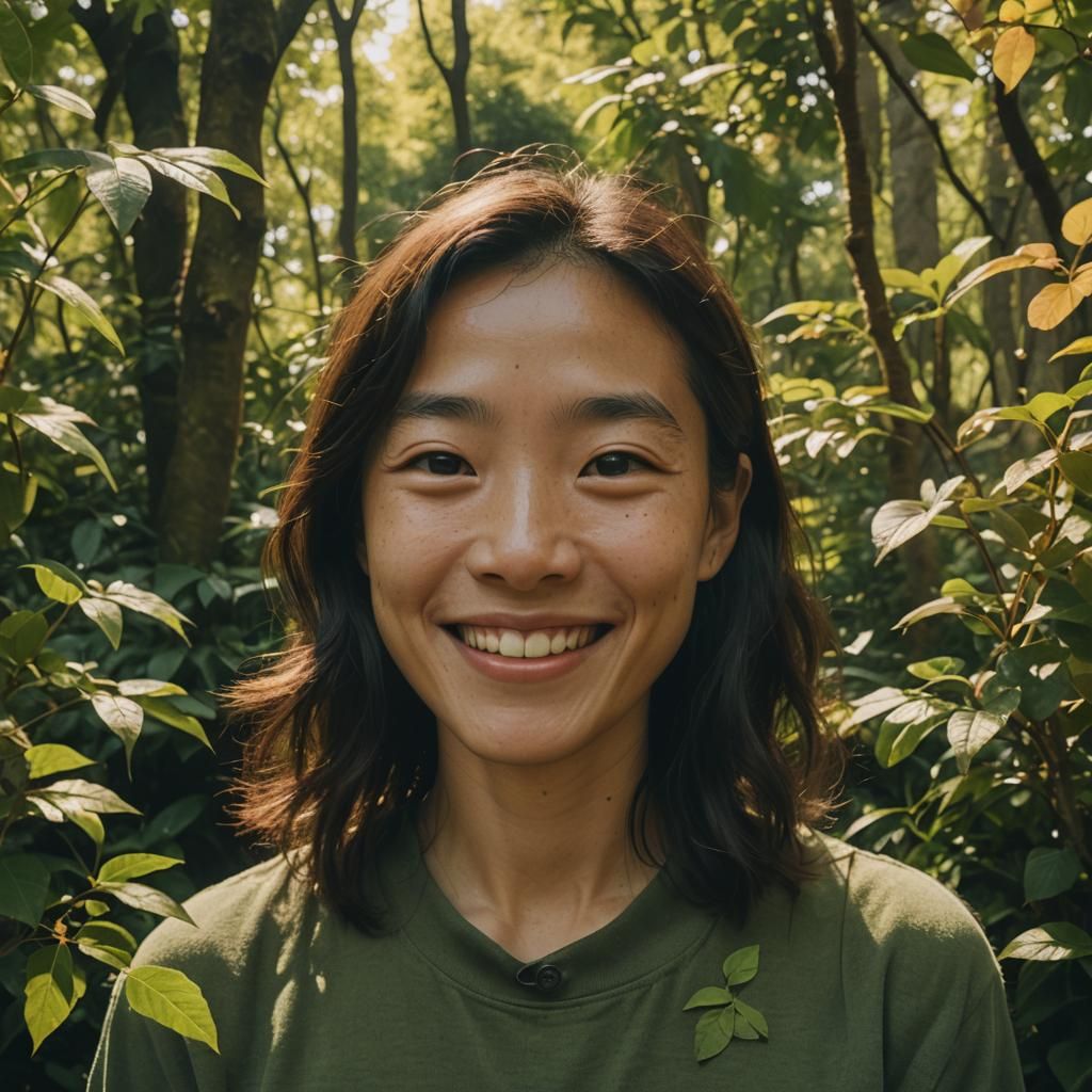 Cinematic Close-Up of Lin from Duolingo