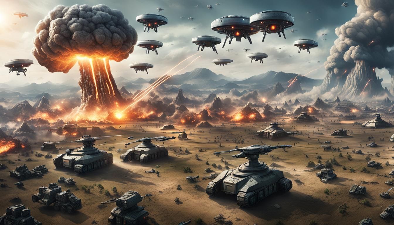 Photorealistic AI War: Humanity's End