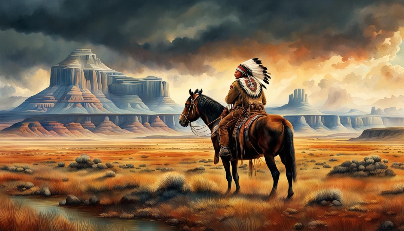 watercolour of the american prairee