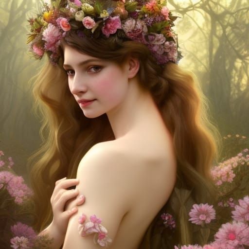 Enchanted Fairy Portrait in Hyperdetailed Style