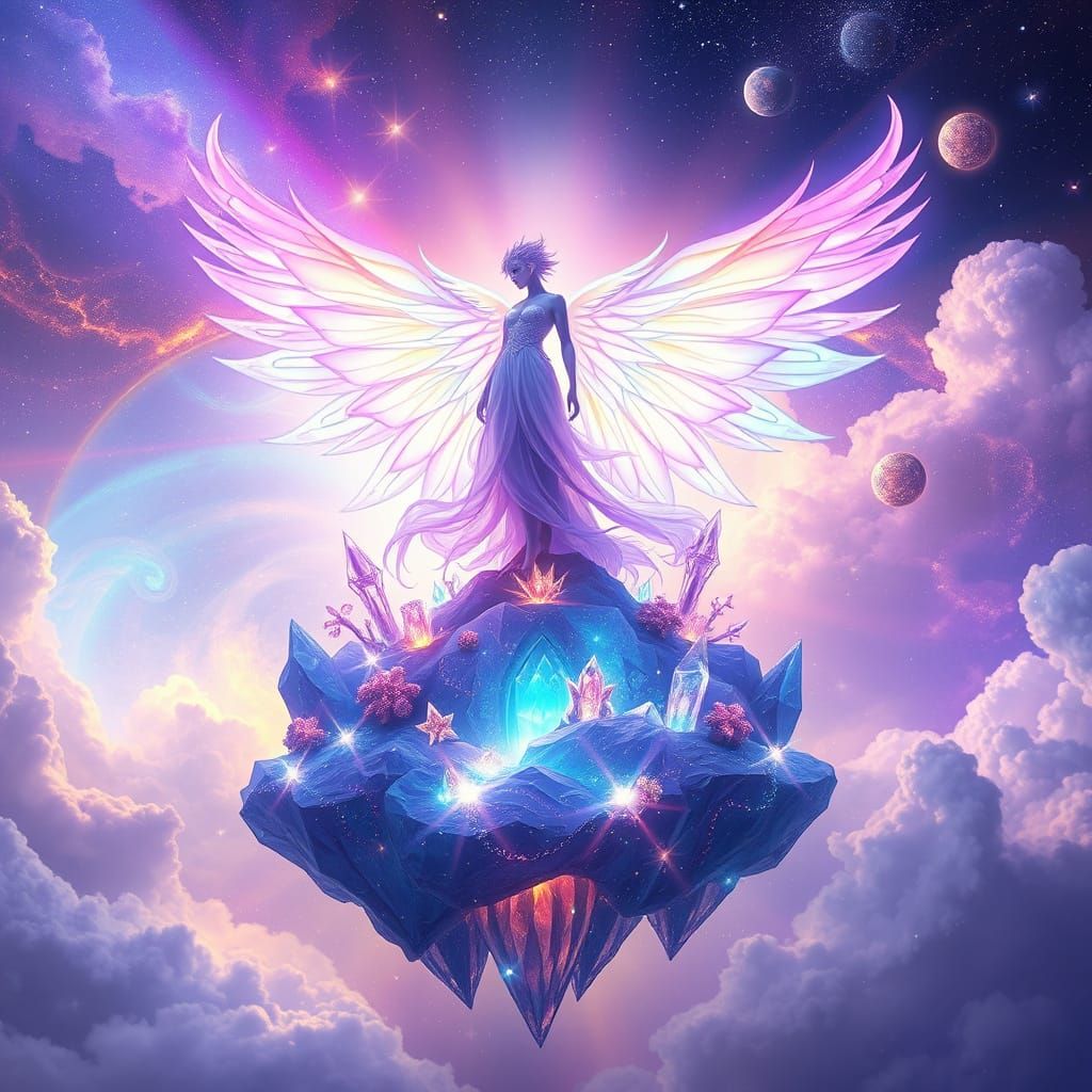 Surreal Celestial Being Shines Amidst Nebulaic Landscape in ...