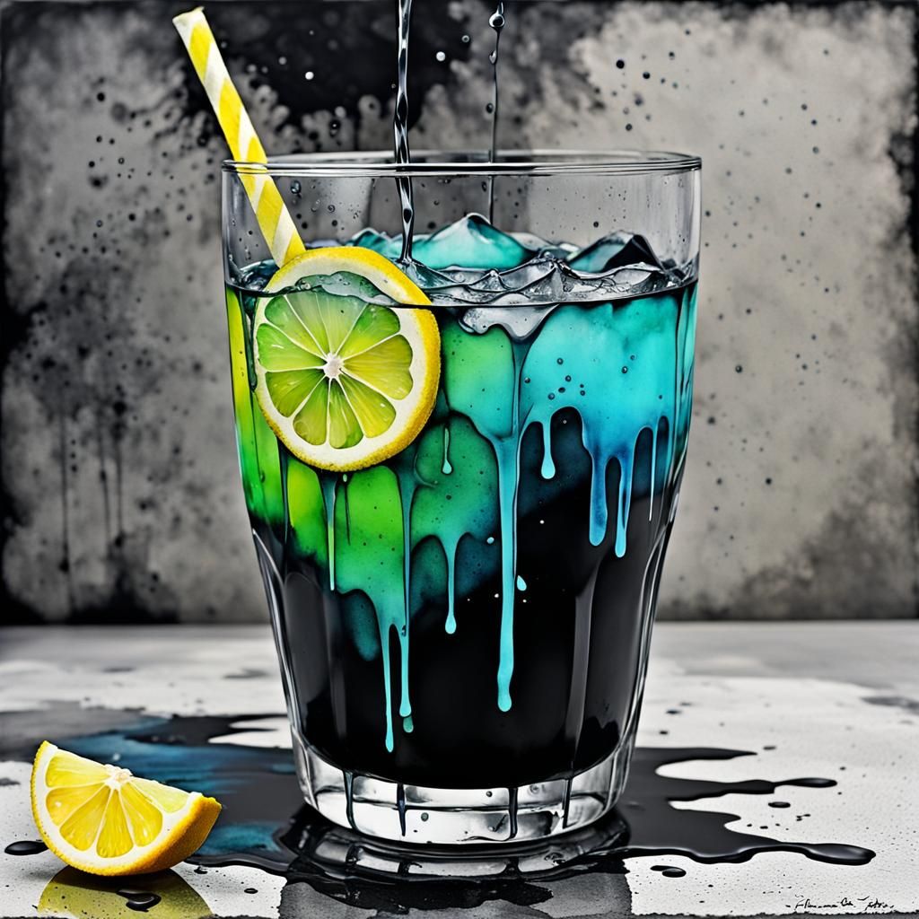Emo Lemonade: Colorful Despair in Alcohol Inks