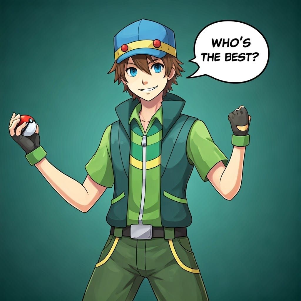 Confident Pokémon Trainer Showcases Skills with Swagger and....