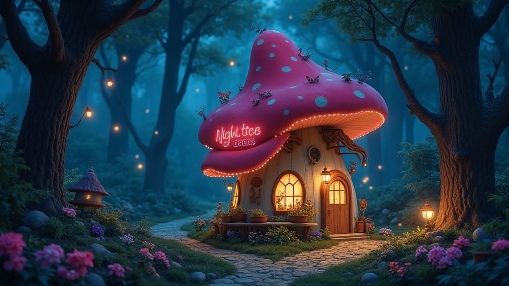 Enchanted Forest Teahouse in Studio Ghibli Style