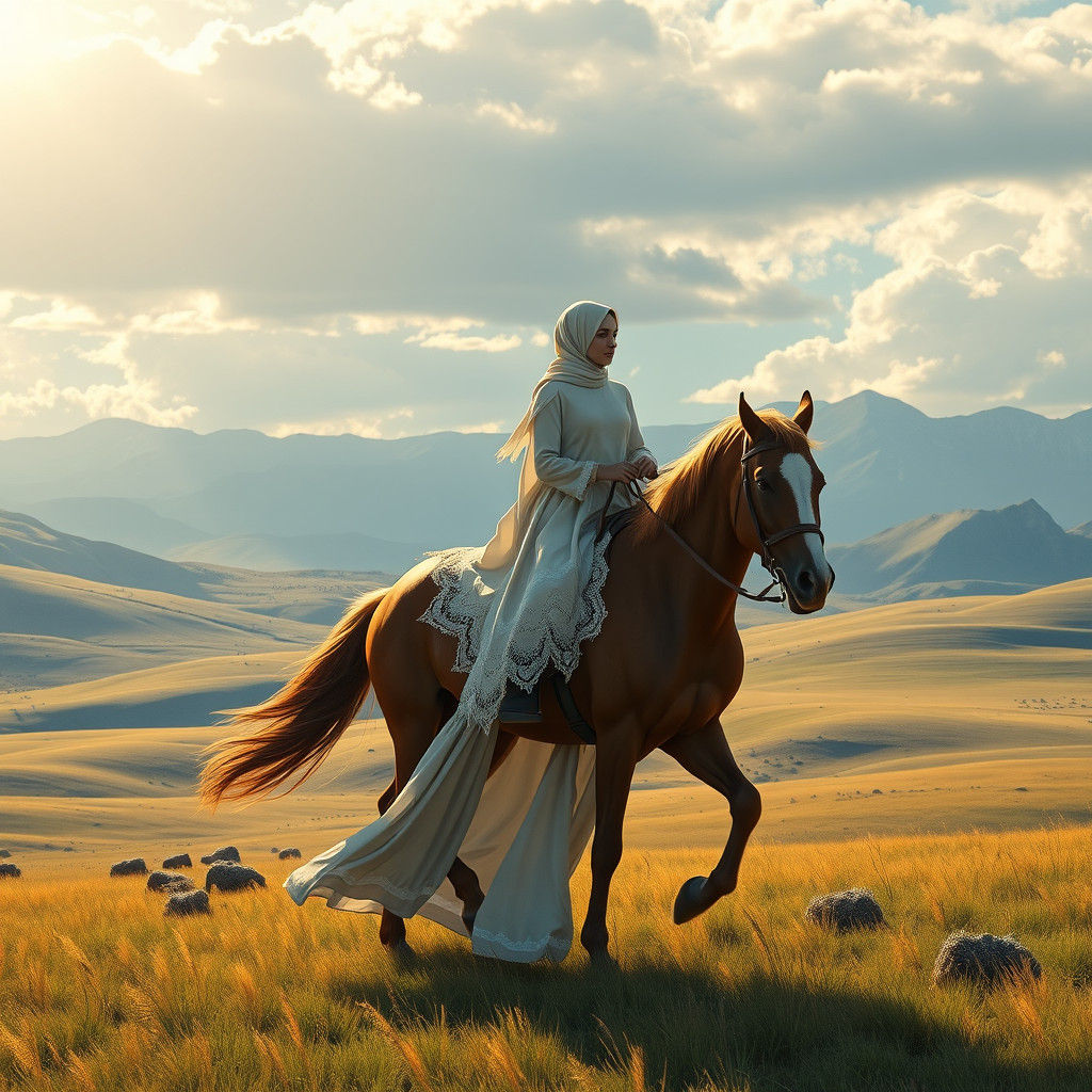 Jewish Woman Rides Horse Across Montana Ranch
