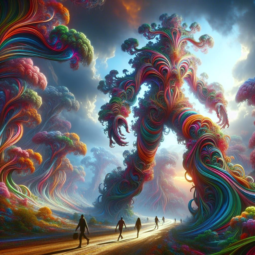 Cadre of Very Tall Autonomous Trousers in Polychronicity