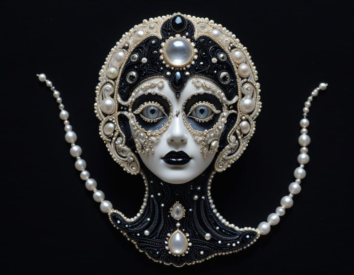Kalisions of Marash Embroidered Soutache in Broken Electrical Moonlight