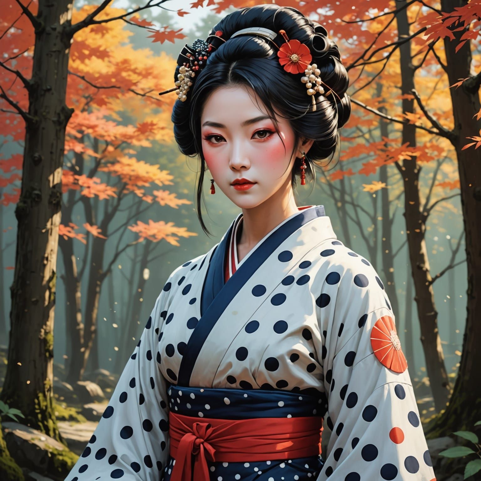 Polka dot geisha