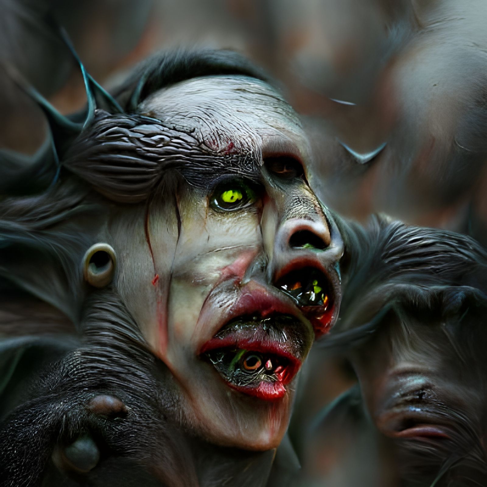 Sinister Grotesque Horror Monster at the Gates of Hell