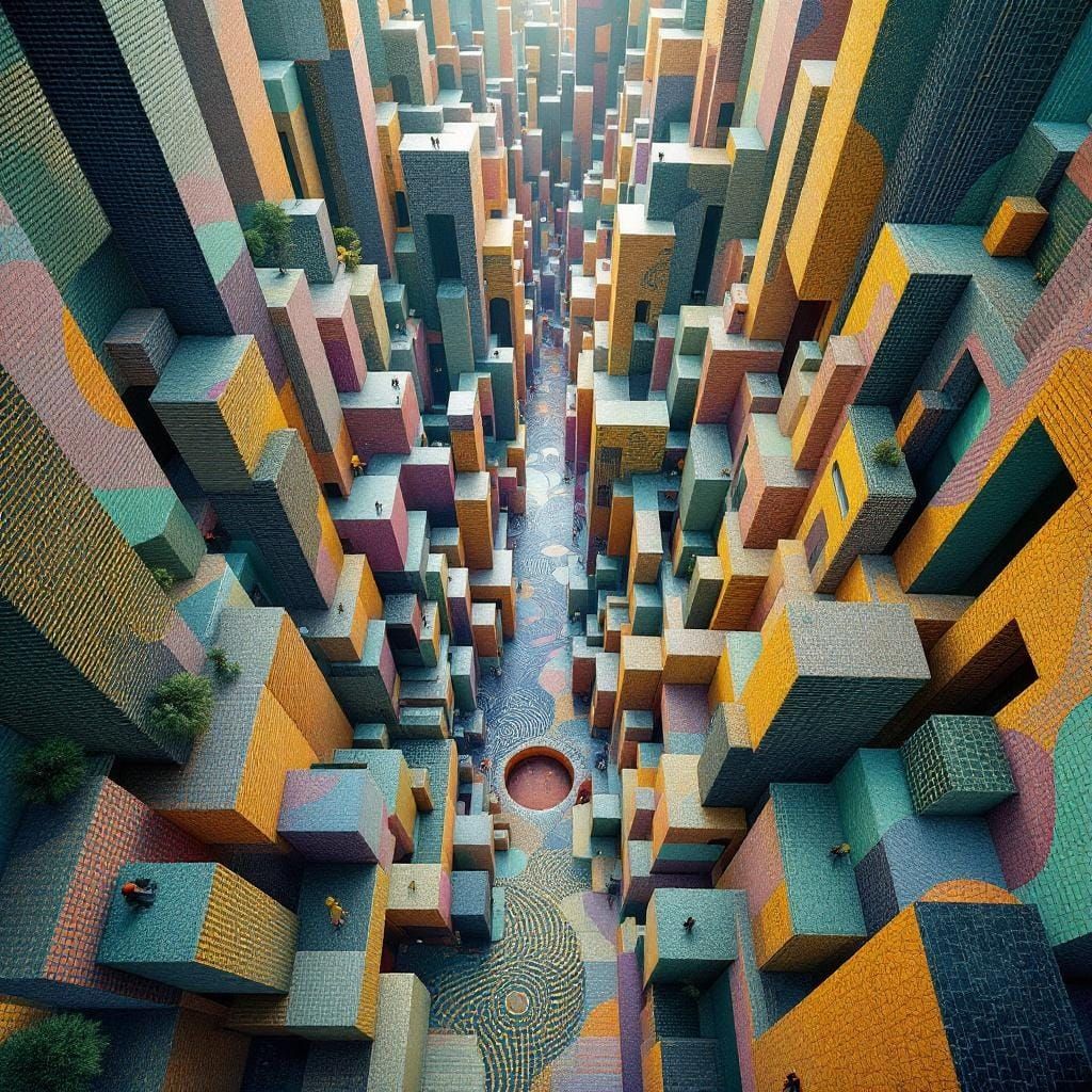Psychedelic Animated Labyrinth with Impossible Geometry