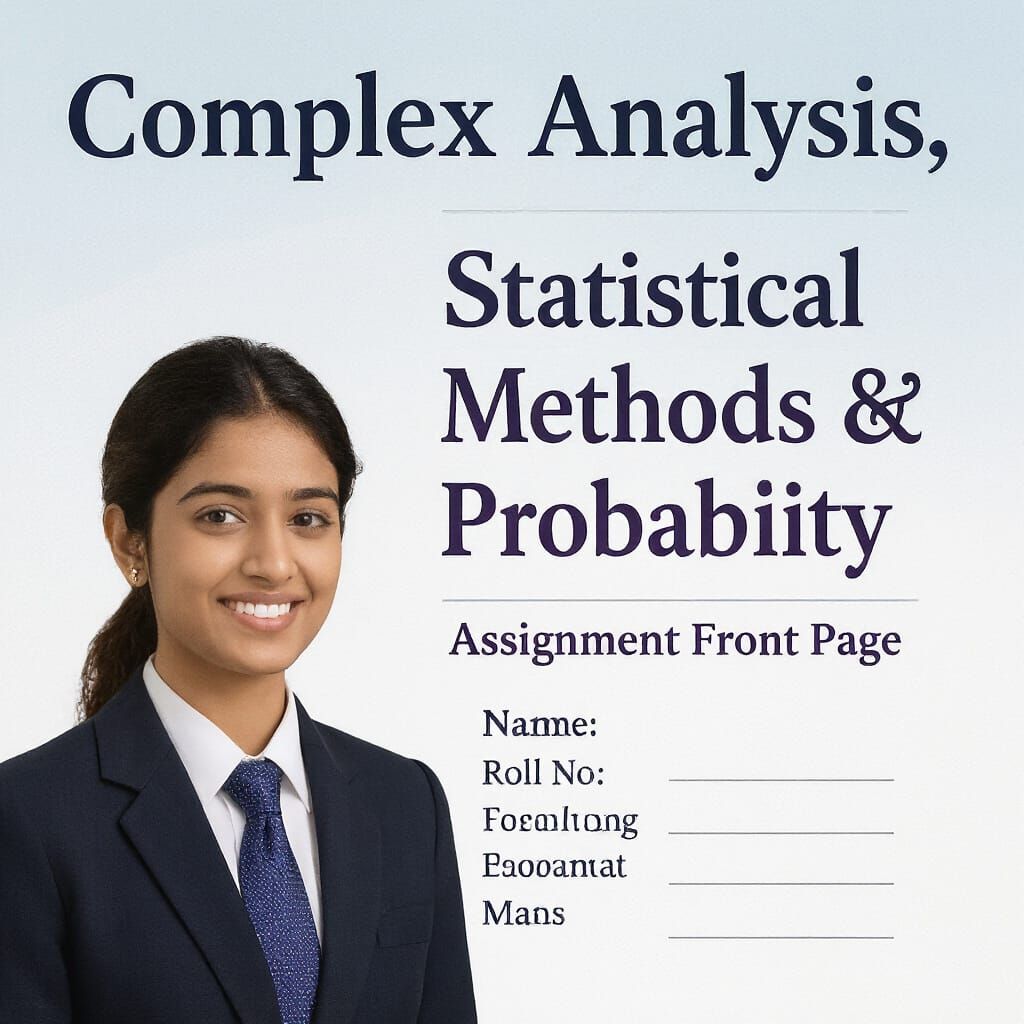 Academic Assignment Cover Design: Complex Analysis & Statist...