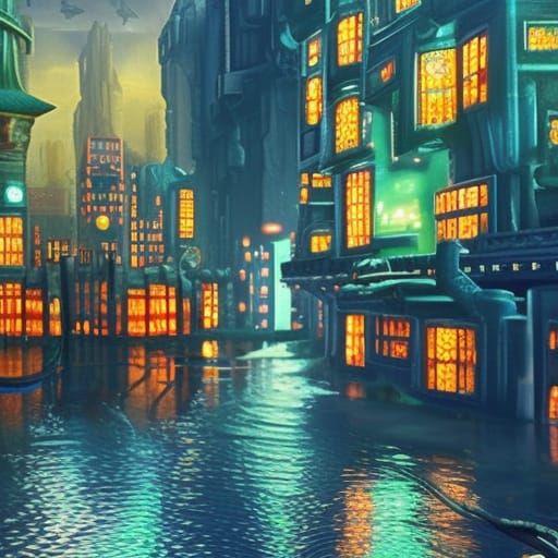 Fantasy Girl: Detailed Matte Painting in Deep Color