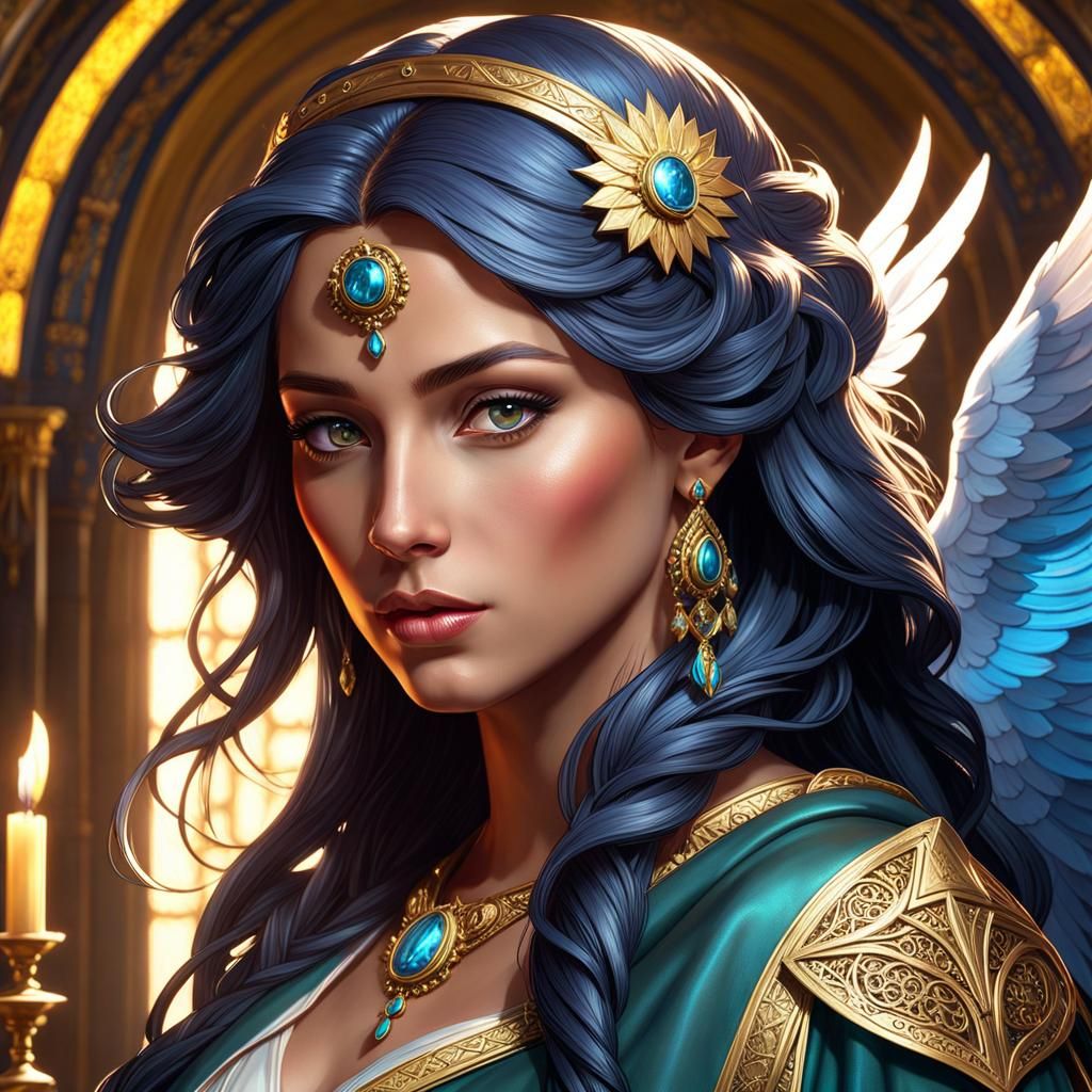 Archangel Pravuil Portrait in Hyperrealistic Digital Art