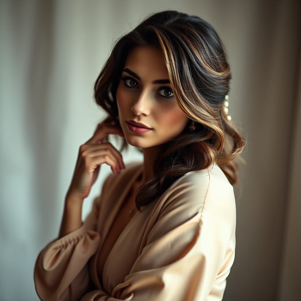 Elegant Woman Portrait in Soft Natural Lighting