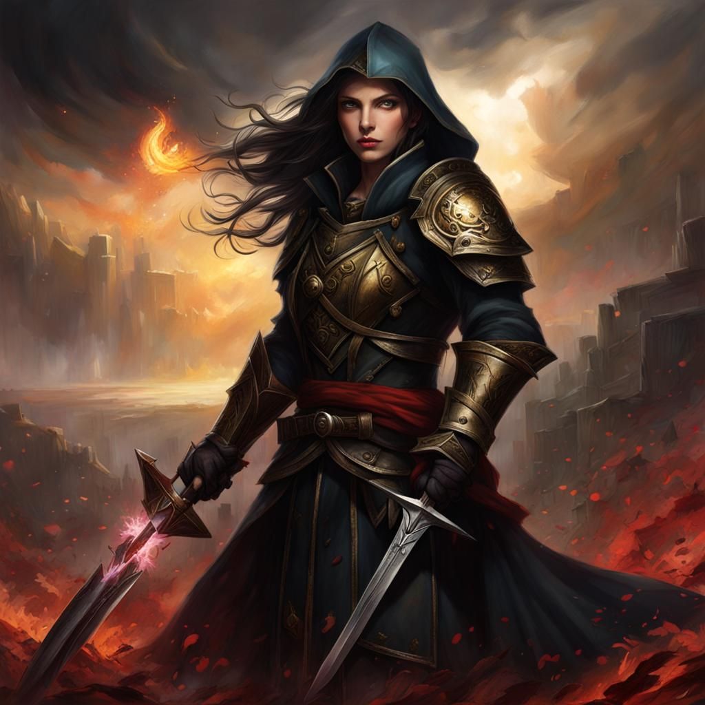 Battlefield Healer in Detailed Matte Painting