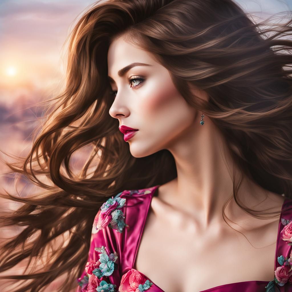 AI-Generated Portrait of a Beautiful Woman