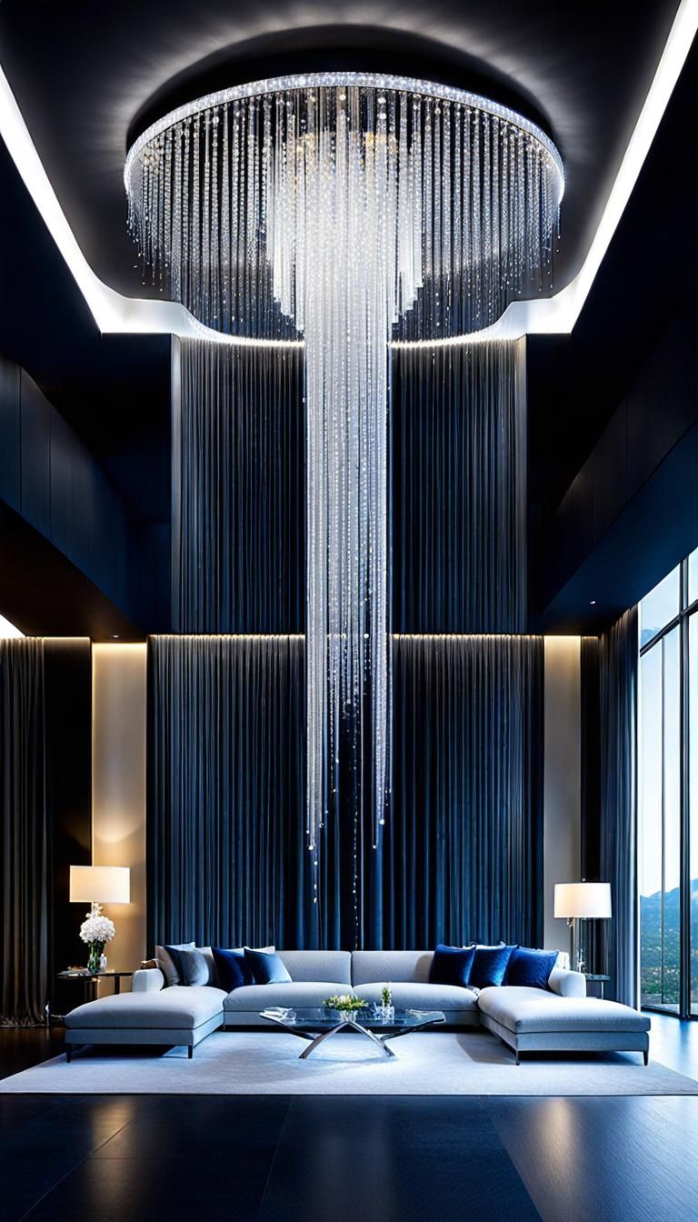 Swarovski crystal waterfall chandelier