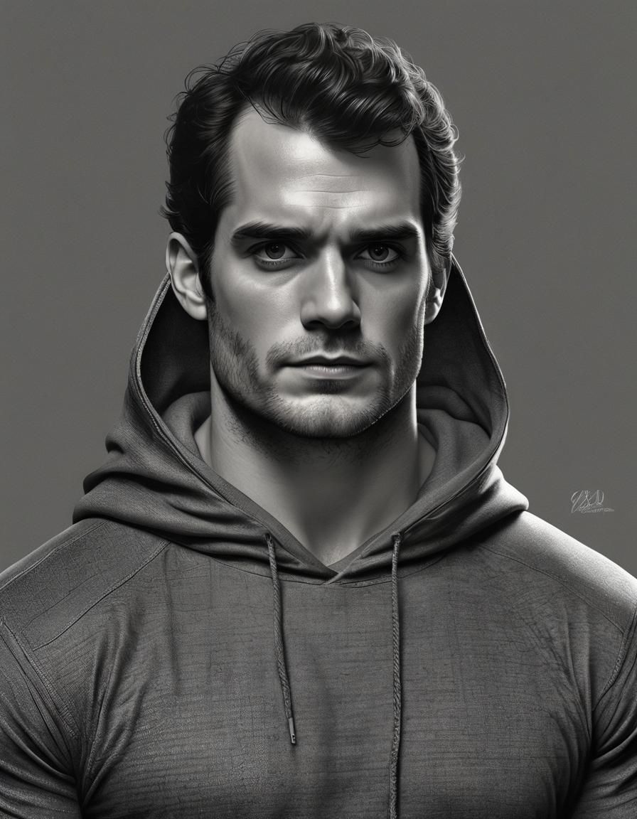 Hyperdetailed Charcoal Portrait in Expressive Line Art