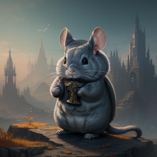 Chinchilla Art: Detailed Matte Painting