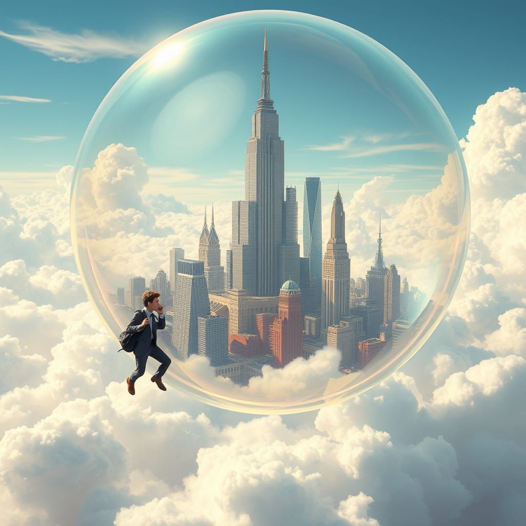 Metropolis in a Bubble: Dreamlike Cityscape