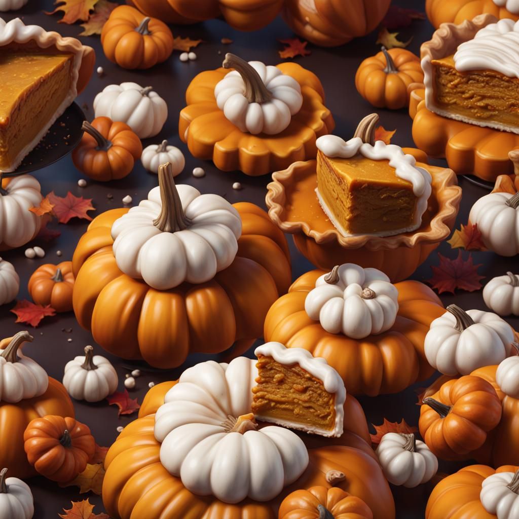 Realistic Squishy Pumpkin Pie: 8K Unreal Engine Art